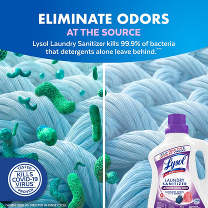 Lysol Laundry Sanitizer Liquid, Detergent Additive, Lavender, 90oz