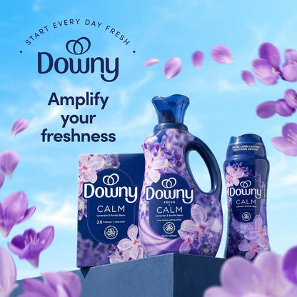Downy Ultra Soft Fabric Softener Liquid, Calm, Lavender and Vanilla Bean, 56 fl oz, 83 Loads