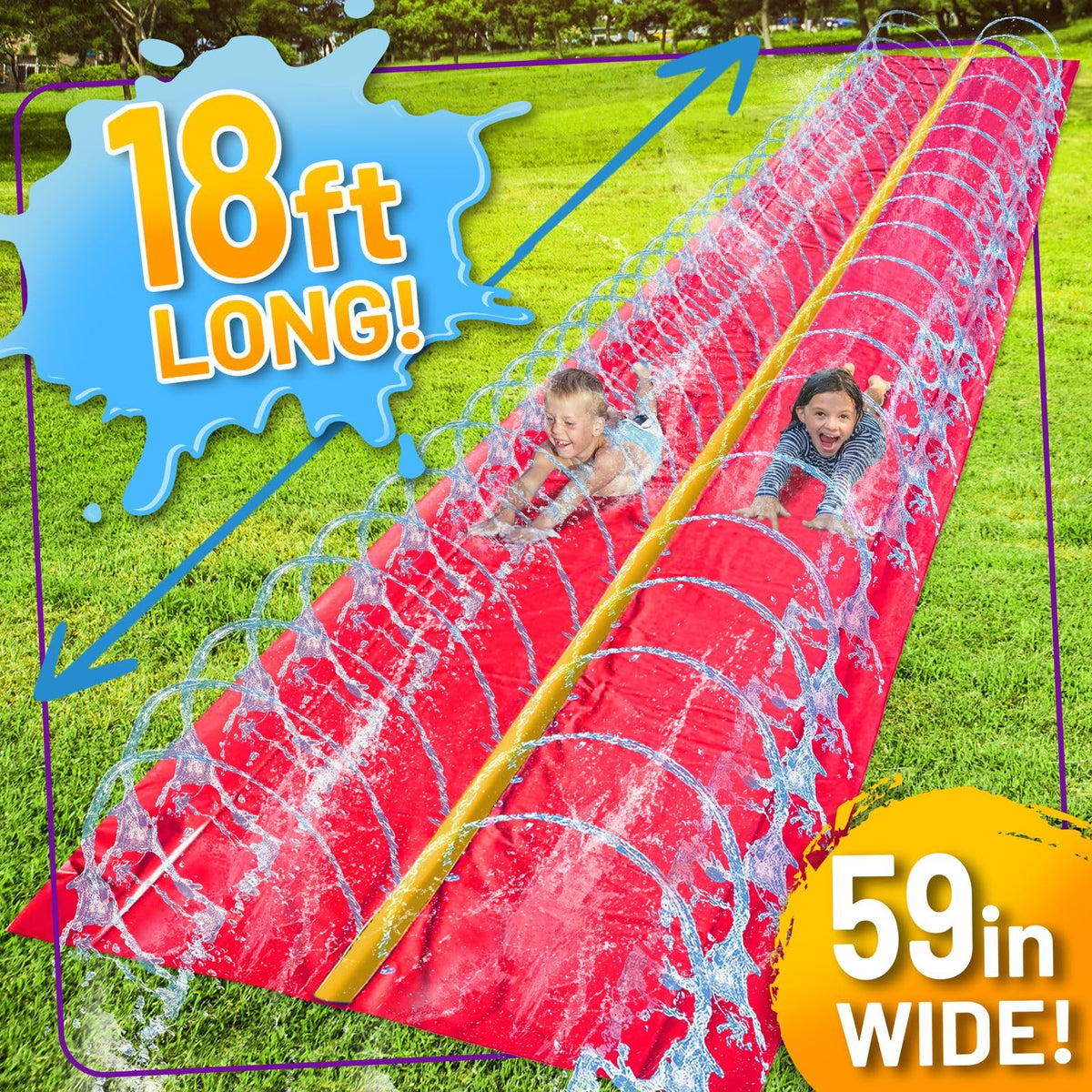 stargo 18 x 5 ft - Slip and Slide, Water Slides for Kids - Backyard waterslide for Kids, Outdoor Fun Summer Water Toys, Water Activities for Kid and Adults for Backyard Fun, Ages 4-8, 5, 6, 7, 8-12 +