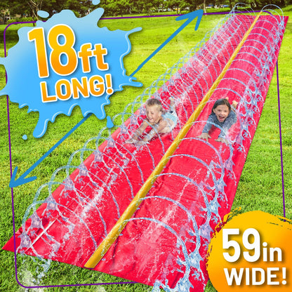 stargo 18 x 5 ft - Slip and Slide, Water Slides for Kids - Backyard waterslide for Kids, Outdoor Fun Summer Water Toys, Water Activities for Kid and Adults for Backyard Fun, Ages 4-8, 5, 6, 7, 8-12 +