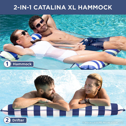 Aqua 4-in-1 Monterey Hammock Pool Float & Water Hammocks – 2-3-4 Multipacks – Multiple Colors/Styles – for Adults and Kids Floating