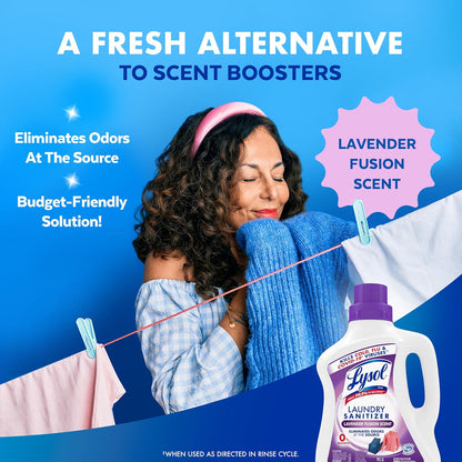 Lysol Laundry Sanitizer Liquid, Detergent Additive, Lavender, 90oz