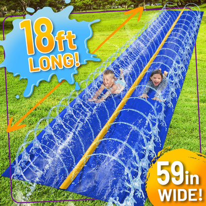 stargo 18 x 5 ft - Slip and Slide, Water Slides for Kids - Backyard waterslide for Kids, Outdoor Fun Summer Water Toys, Water Activities for Kid and Adults for Backyard Fun, Ages 4-8, 5, 6, 7, 8-12 +