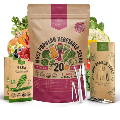 55 Vegetable Seeds Variety Pack - 35,600+ Non-GMO Heirloom Seeds for Planting Vegetables and Fruits in Individual Seed Packets, Home Garden Seeds for Hydroponic, Indoor and Outdoors Gardening