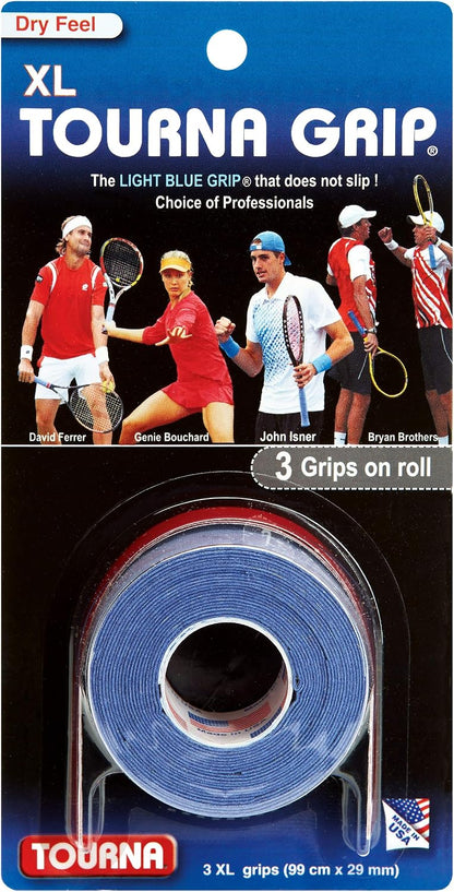 Tourna Grip XL Original Dry Feel Tennis Grip - The Ultimate Hot Weather Overgrip