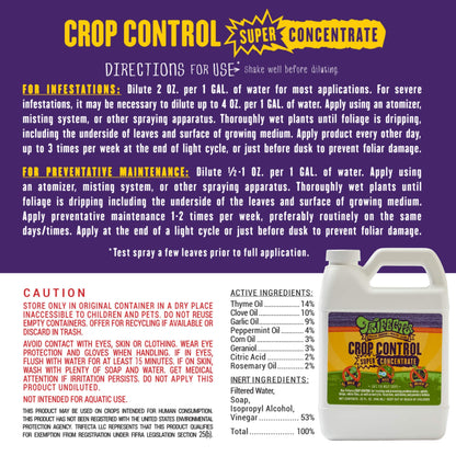 Trifecta Crop Control Ready to Use Maximum Strength Natural Pesticide, Fungicide, Miticide, Insecticide, Help Defeat Spider Mites, Powdery Mildew, Botrytis and Mold on Plants 32 OZ Size