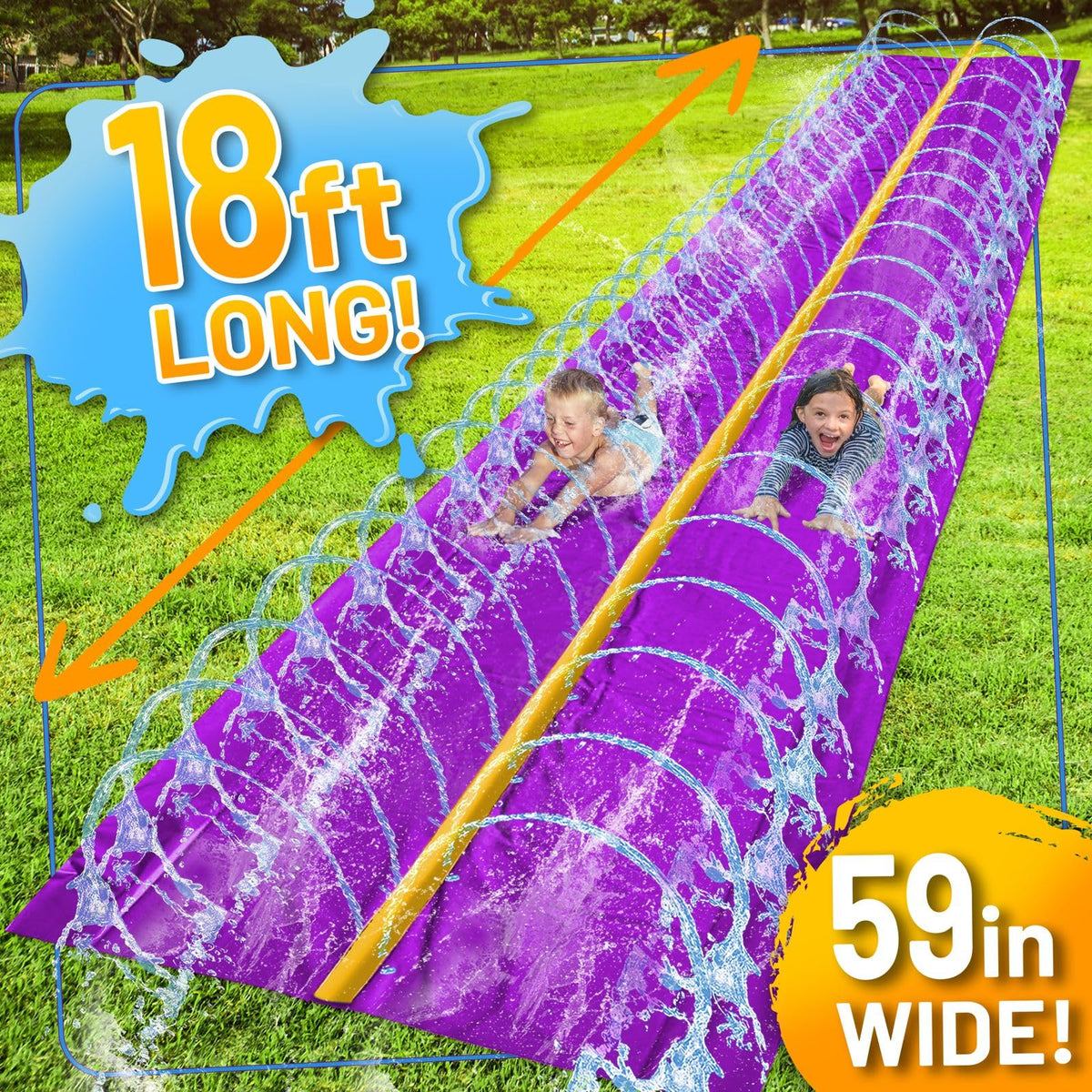 stargo 18 x 5 ft - Slip and Slide, Water Slides for Kids - Backyard waterslide for Kids, Outdoor Fun Summer Water Toys, Water Activities for Kid and Adults for Backyard Fun, Ages 4-8, 5, 6, 7, 8-12 +