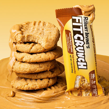FITCRUNCH Snack Size Protein Bars, 6-Layer Baked Bar, 3g of Sugar, Gluten Free & Soft Cake Core (9 Count, Flavor Lovers)