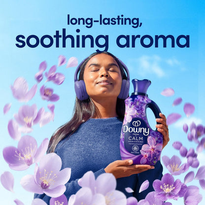 Downy Ultra Soft Fabric Softener Liquid, Calm, Lavender and Vanilla Bean, 56 fl oz, 83 Loads