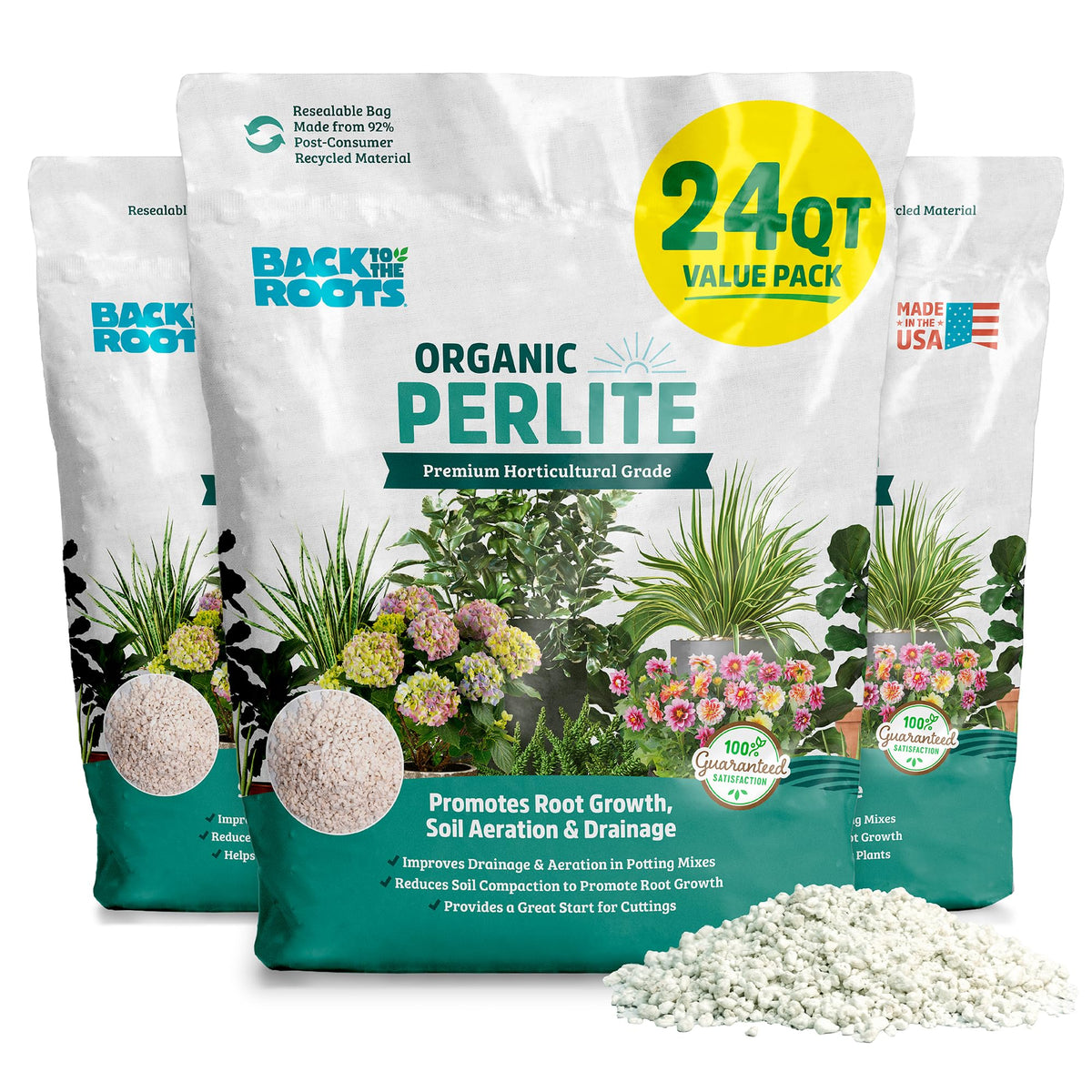 Back to the Roots Organic Worm Castings for Plants, Natural Fertilizer and Soil Enhancer for Gardening, Made in the USA, 5lb