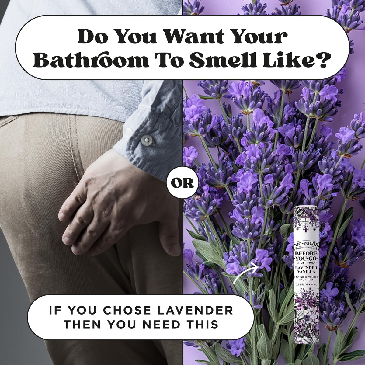 Poo-Pourri Before-You-Go Toilet Spray, Lavender Vanilla, 2 Fl Oz