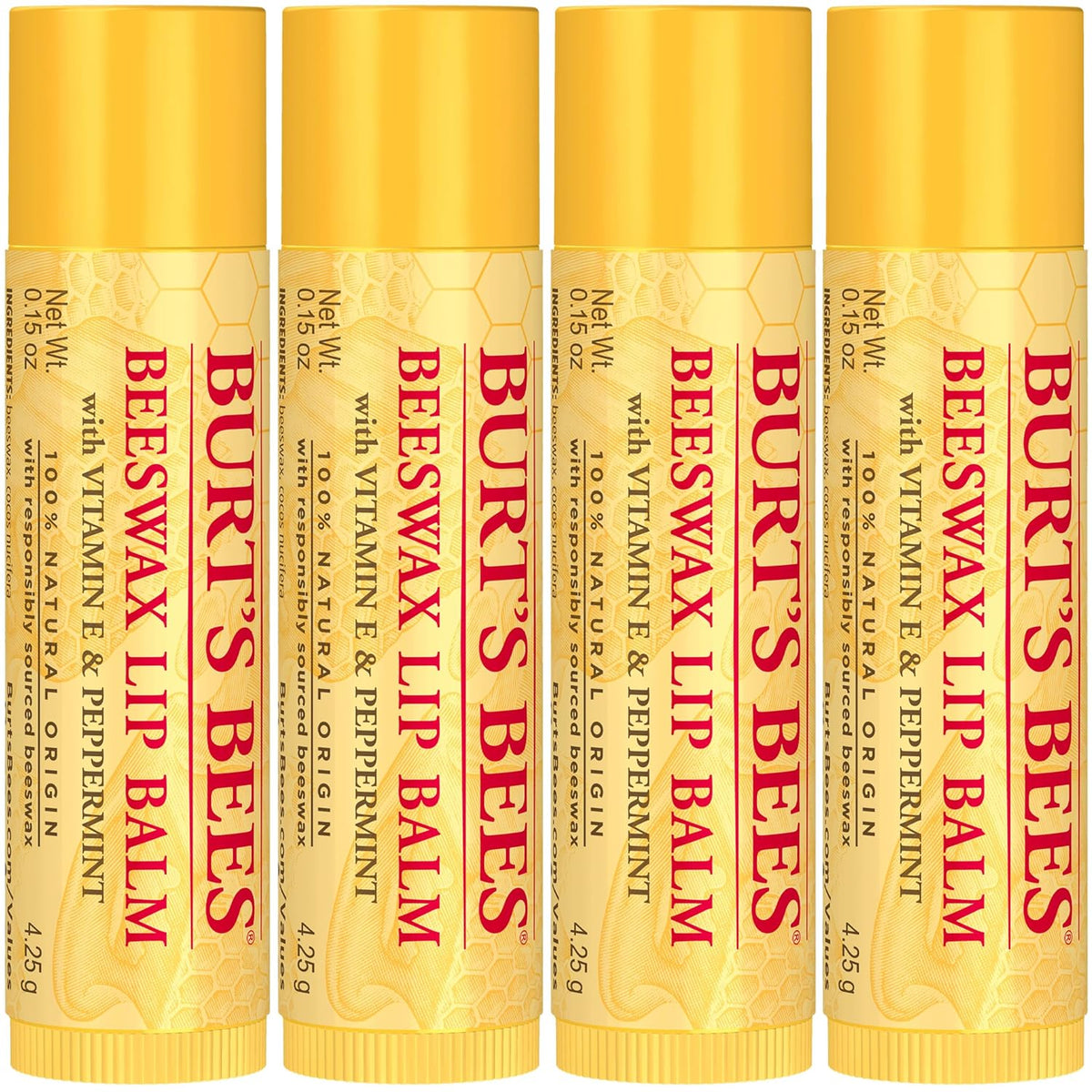 Burt's Bees 100% Natural Moisturizing Lip Balm (Original Beeswax)