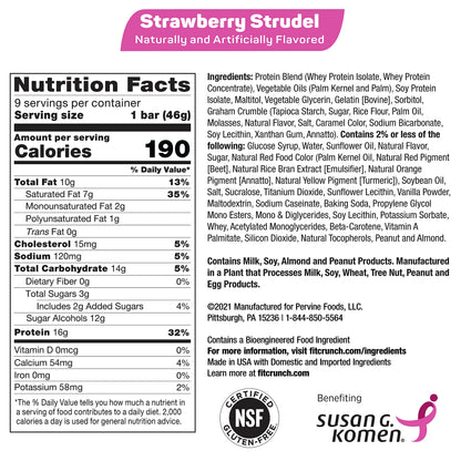 FITCRUNCH Snack Size Protein Bars, 6-Layer Baked Bar, 3g of Sugar, Gluten Free & Soft Cake Core (9 Count, Flavor Lovers)