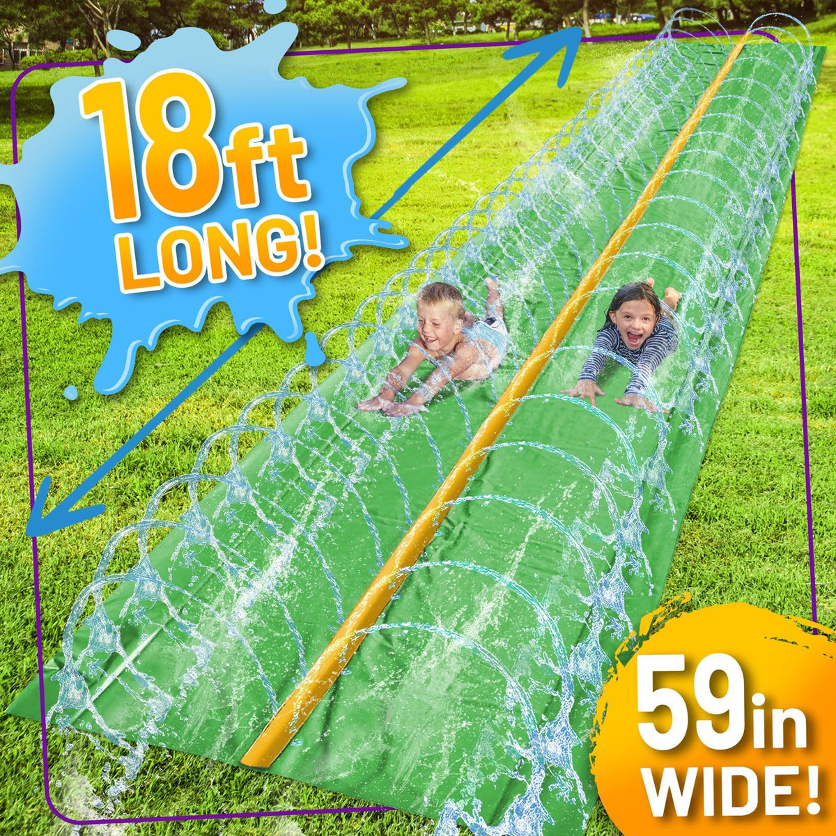 stargo 18 x 5 ft - Slip and Slide, Water Slides for Kids - Backyard waterslide for Kids, Outdoor Fun Summer Water Toys, Water Activities for Kid and Adults for Backyard Fun, Ages 4-8, 5, 6, 7, 8-12 +
