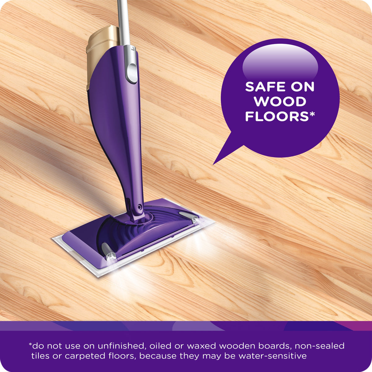 Swiffer WetJet Multi-Purpose Floor Cleaner Solution with Febreze Refill, Hardwood Floor Cleaner, Lavender Scent, 1.25 Liter -42.2 Fl Oz (Pack of 2)