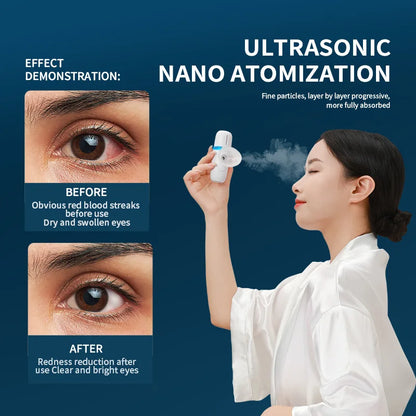 Portable eye moistening instrument Atomizer Beauty instrument Nano steam hot and cold eye protection instrument Humidifier