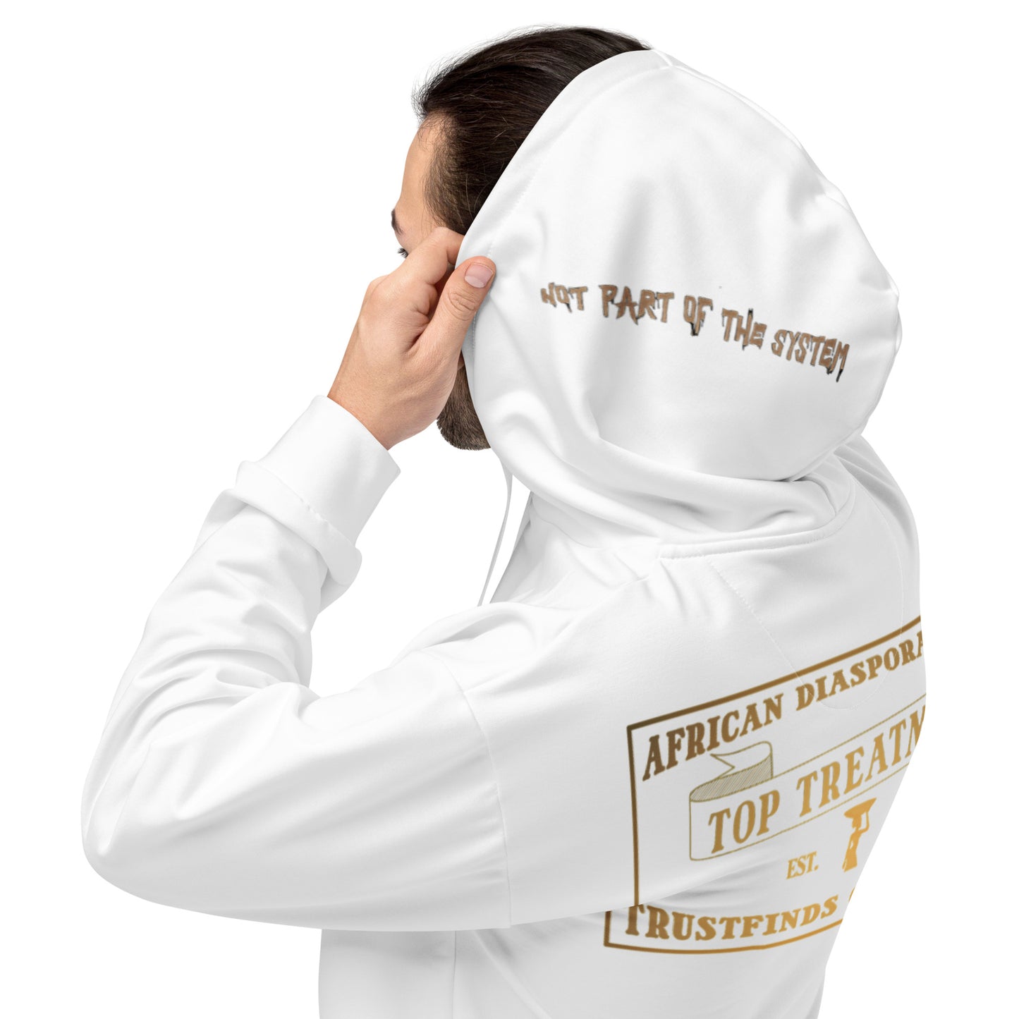 White Top Treatment Hoodie, Not Part Of The System