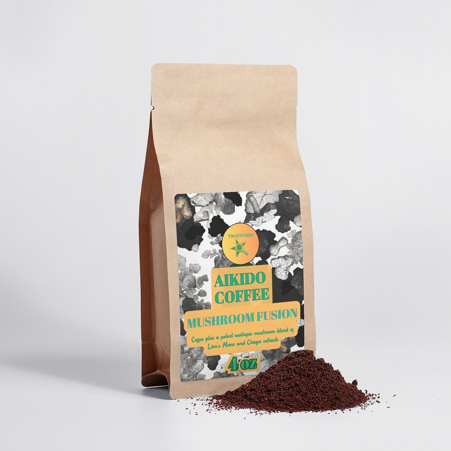 Trustfind's Aikido Mushroom Coffee Fusion - Lion’s Mane & Chaga 4oz